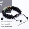 image:imageBivei Lava Stone Beaded Bracelets Adjustable Handmade Women Braided Double Layer Semi Precious Natural Gemstone Essential Oil Diffuser BraceletVariscite Bracelet