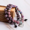 image:imageBivei Life Tree Bracelet  Lava Stone Essential Oil Gemstone  Beaded Yoga Meditation Regalite Stone Beach Charm Bracelet SetIdeal for Yoga Beach Daily GiftPurple