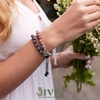 image:imageBivei Life Tree Bracelet  Lava Stone Essential Oil Gemstone  Beaded Yoga Meditation Regalite Stone Beach Charm Bracelet SetIdeal for Yoga Beach Daily GiftPurple