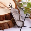 image:imageBivei Life Tree Copper Wire Wrapped Crystal Necklace  Chakra Pendant Natural Stone Quartz Reiki Jewelry Gift for WomenClear Quartz