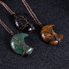 image:imageBivei Life Tree Crescent Moon Necklaces for Women  Copper Wire Wrap Gemstones Pendant Crystals and Natural Stones Necklace Witch Jewellery Christmas Valentines Day for FriendsSet 2