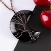 image:imageBivei Life Tree Crescent Moon Necklaces for Women  Copper Wire Wrap Gemstones Pendant Crystals and Natural Stones Necklace Witch Jewellery Christmas Valentines Day for FriendsBlack  Black Agate
