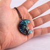 image:imageBivei Life Tree Crescent Moon Necklaces for Women  Copper Wire Wrap Gemstones Pendant Crystals and Natural Stones Necklace Witch Jewellery Christmas Valentines Day for FriendsBlue Abalone Shell