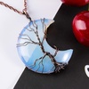 image:imageBivei Life Tree Crescent Moon Necklaces for Women  Copper Wire Wrap Gemstones Pendant Crystals and Natural Stones Necklace Witch Jewellery Christmas Valentines Day for FriendsBlue  Synthetic Opalite