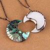 image:imageBivei Life Tree Crescent Moon Necklaces for Women  Copper Wire Wrap Gemstones Pendant Crystals and Natural Stones Necklace Witch Jewellery Christmas Valentines Day for FriendsBlue Abalone Shell