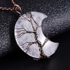 image:imageBivei Life Tree Crescent Moon Necklaces for Women  Copper Wire Wrap Gemstones Pendant Crystals and Natural Stones Necklace Witch Jewellery Christmas Valentines Day for FriendsClear  Clear Quartz