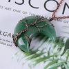 image:imageBivei Life Tree Crescent Moon Necklaces for Women  Copper Wire Wrap Gemstones Pendant Crystals and Natural Stones Necklace Witch Jewellery Christmas Valentines Day for FriendsGreen  Green Aventurine