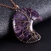 image:imageBivei Life Tree Crescent Moon Necklaces for Women  Copper Wire Wrap Gemstones Pendant Crystals and Natural Stones Necklace Witch Jewellery Christmas Valentines Day for FriendsPurple  Amethyst