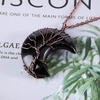 image:imageBivei Life Tree Crescent Moon Necklaces for Women  Copper Wire Wrap Gemstones Pendant Crystals and Natural Stones Necklace Witch Jewellery Christmas Valentines Day for FriendsBlack  Black Agate