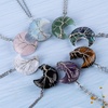image:imageBivei Life Tree Crescent Moon Necklaces for Women Copper Wire Wrap Gemstones Pendant Crystals and Natural Stones Necklace Witch Jewellery