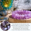 image:imageBivei Natural Crystals Gemstone Healing Stretchy Round Beaded Bracelet  8MM Semi Precious Beads Bracelet Handmade Spiritual Jewelry Gift for Women MenEnhance Positive Energy8mm Purple Jade Harmony  Wisdom