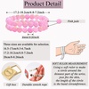 image:imageBivei Natural Crystals Gemstone Healing Stretchy Round Beaded Bracelet  8MM Semi Precious Beads Bracelet Handmade Spiritual Jewelry Gift for Women MenEnhance Positive Energy8mm Pink Jade Warmth Love