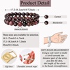image:imageBivei Natural Crystals Gemstone Healing Stretchy Round Beaded Bracelet  8MM Semi Precious Beads Bracelet Handmade Spiritual Jewelry Gift for Women MenEnhance Positive Energy8mm Garnet  Rhodonite Passion  Love