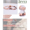 image:imageBivei Natural Crystals Gemstone Healing Stretchy Round Beaded Bracelet  8MM Semi Precious Beads Bracelet Handmade Spiritual Jewelry Gift for Women MenEnhance Positive Energy8mm Pink Jasper  Sakura Agate Positive Energy  Love