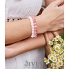 image:imageBivei Natural Crystals Gemstone Healing Stretchy Round Beaded Bracelet  8MM Semi Precious Beads Bracelet Handmade Spiritual Jewelry Gift for Women MenEnhance Positive Energy8mm Rose Quartz  Rhodochrosite Self Love