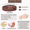 image:imageBivei Natural Crystals Gemstone Healing Stretchy Round Beaded Bracelet  8MM Semi Precious Beads Bracelet Handmade Spiritual Jewelry Gift for Women MenEnhance Positive Energy8mm Tiger Skin Wood  Rosewood Prayer Beads