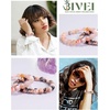 image:imageBivei Natural Crystals Gemstone Healing Stretchy Round Beaded Bracelet  8MM Semi Precious Beads Bracelet Handmade Spiritual Jewelry Gift for Women MenEnhance Positive Energy8mm Pink Jasper  Sakura Agate Positive Energy  Love
