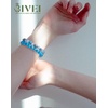 image:imageBivei Natural Crystals Gemstone Healing Stretchy Round Beaded Bracelet  8MM Semi Precious Beads Bracelet Handmade Spiritual Jewelry Gift for Women MenEnhance Positive Energy8mm Blue Dragon Vein Agate  Turquoise Strength  Protection