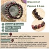 image:imageBivei Natural Crystals Gemstone Healing Stretchy Round Beaded Bracelet  8MM Semi Precious Beads Bracelet Handmade Spiritual Jewelry Gift for Women MenEnhance Positive Energy8mm Garnet  Rhodonite Passion  Love