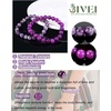 image:imageBivei Natural Crystals Gemstone Healing Stretchy Round Beaded Bracelet  8MM Semi Precious Beads Bracelet Handmade Spiritual Jewelry Gift for Women MenEnhance Positive Energy8mm DogTooth Amethyst  Sugilite Love  Happiness