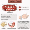 image:imageBivei Natural Crystals Gemstone Healing Stretchy Round Beaded Bracelet  8MM Semi Precious Beads Bracelet Handmade Spiritual Jewelry Gift for Women MenEnhance Positive Energy8mm Red Agate  Red Jasper Vitality
