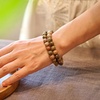 image:imageBivei Natural Crystals Gemstone Healing Stretchy Round Beaded Bracelet  8MM Semi Precious Beads Bracelet Handmade Spiritual Jewelry Gift for Women MenEnhance Positive Energy8mm Dendritic Jasper Stability  Growth