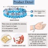 image:imageBivei Natural Crystals Gemstone Healing Stretchy Round Beaded Bracelet  8MM Semi Precious Beads Bracelet Handmade Spiritual Jewelry Gift for Women MenEnhance Positive Energy8mm Blue Dragon Vein Agate  Turquoise Strength  Protection