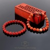 image:imageBivei Natural Crystals Gemstone Healing Stretchy Round Beaded Bracelet  8MM Semi Precious Beads Bracelet Handmade Spiritual Jewelry Gift for Women MenEnhance Positive Energy8mm Red Agate  Red Jasper Vitality