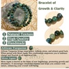 image:imageBivei Natural Crystals Gemstone Healing Stretchy Round Beaded Bracelet  8MM Semi Precious Beads Bracelet Handmade Spiritual Jewelry Gift for Women MenEnhance Positive Energy8mm Moss Agate  African Turquoise Peace  Prosperity