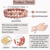 image:imageBivei Natural Crystals Gemstone Healing Stretchy Round Beaded Bracelet  8MM Semi Precious Beads Bracelet Handmade Spiritual Jewelry Gift for Women MenEnhance Positive Energy8mm Red Vein Jasper  Plum Blossom Jade Good Luck  Opportunities