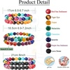 image:imageBivei Natural Crystals Gemstone Healing Stretchy Round Beaded Bracelet  8MM Semi Precious Beads Bracelet Handmade Spiritual Jewelry Gift for Women MenEnhance Positive Energy8mm Chakra Bracelet Inner Balance