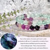 image:imageBivei Natural Crystals Gemstone Healing Stretchy Round Beaded Bracelet  8MM Semi Precious Beads Bracelet Handmade Spiritual Jewelry Gift for Women MenEnhance Positive Energy8mm Fluorite Clarity  Balance