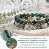 image:imageBivei Natural Crystals Gemstone Healing Stretchy Round Beaded Bracelet  8MM Semi Precious Beads Bracelet Handmade Spiritual Jewelry Gift for Women MenEnhance Positive Energy8mm Tree Agate  India Agate Strength  Harmony