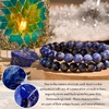 image:imageBivei Natural Crystals Gemstone Healing Stretchy Round Beaded Bracelet  8MM Semi Precious Beads Bracelet Handmade Spiritual Jewelry Gift for Women MenEnhance Positive Energy8mm Lapis Lazuli  Sodalite Wisdom  Communication