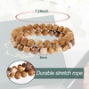 image:imageBivei Natural Crystals Gemstone Healing Stretchy Round Beaded Bracelet  8MM Semi Precious Beads Bracelet Handmade Spiritual Jewelry Gift for Women MenEnhance Positive Energy8mm Unakite  Green Agate Recovery