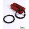 image:imageBivei Natural Crystals Gemstone Healing Stretchy Round Beaded Bracelet  8MM Semi Precious Beads Bracelet Handmade Spiritual Jewelry Gift for Women MenEnhance Positive Energy8mm Lava Stone  Black Obsidian Protection