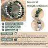 image:imageBivei Natural Crystals Gemstone Healing Stretchy Round Beaded Bracelet  8MM Semi Precious Beads Bracelet Handmade Spiritual Jewelry Gift for Women MenEnhance Positive Energy8mm Tree Agate  India Agate Strength  Harmony