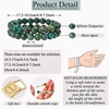 image:imageBivei Natural Crystals Gemstone Healing Stretchy Round Beaded Bracelet  8MM Semi Precious Beads Bracelet Handmade Spiritual Jewelry Gift for Women MenEnhance Positive Energy8mm Moss Agate  African Turquoise Peace  Prosperity