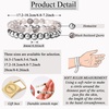 image:imageBivei Natural Crystals Gemstone Healing Stretchy Round Beaded Bracelet  8MM Semi Precious Beads Bracelet Handmade Spiritual Jewelry Gift for Women MenEnhance Positive Energy8mm Black Rutilated Quartz  Hematite Emotional Trauma