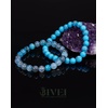 image:imageBivei Natural Crystals Gemstone Healing Stretchy Round Beaded Bracelet  8MM Semi Precious Beads Bracelet Handmade Spiritual Jewelry Gift for Women MenEnhance Positive Energy8mm Blue Dragon Vein Agate  Turquoise Strength  Protection