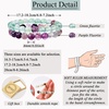 image:imageBivei Natural Crystals Gemstone Healing Stretchy Round Beaded Bracelet  8MM Semi Precious Beads Bracelet Handmade Spiritual Jewelry Gift for Women MenEnhance Positive Energy8mm Fluorite Clarity  Balance