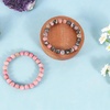 image:imageBivei Natural Crystals Gemstone Healing Stretchy Round Beaded Bracelet  8MM Semi Precious Beads Bracelet Handmade Spiritual Jewelry Gift for Women MenEnhance Positive Energy8mm Rhodochrosite  Rhodonite Love  Compassion