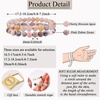 image:imageBivei Natural Crystals Gemstone Healing Stretchy Round Beaded Bracelet  8MM Semi Precious Beads Bracelet Handmade Spiritual Jewelry Gift for Women MenEnhance Positive Energy8mm Pink Jasper  Sakura Agate Positive Energy  Love