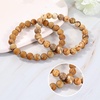 image:imageBivei Natural Crystals Gemstone Healing Stretchy Round Beaded Bracelet  8MM Semi Precious Beads Bracelet Handmade Spiritual Jewelry Gift for Women MenEnhance Positive Energy8mm Wood Grain Jasper  Picture Jasper Creativity