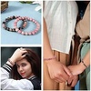 image:imageBivei Natural Crystals Gemstone Healing Stretchy Round Beaded Bracelet  8MM Semi Precious Beads Bracelet Handmade Spiritual Jewelry Gift for Women MenEnhance Positive Energy8mm Rhodochrosite  Rhodonite Love  Compassion