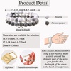 image:imageBivei Natural Crystals Gemstone Healing Stretchy Round Beaded Bracelet  8MM Semi Precious Beads Bracelet Handmade Spiritual Jewelry Gift for Women MenEnhance Positive Energy8mm Howlite  Picasso Jasper Good Sleep