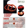 image:imageBivei Natural Crystals Gemstone Healing Stretchy Round Beaded Bracelet  8MM Semi Precious Beads Bracelet Handmade Spiritual Jewelry Gift for Women MenEnhance Positive Energy8mm Red Agate  Red Jasper Vitality