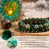 image:imageBivei Natural Crystals Gemstone Healing Stretchy Round Beaded Bracelet  8MM Semi Precious Beads Bracelet Handmade Spiritual Jewelry Gift for Women MenEnhance Positive Energy8mm Moss Agate  African Turquoise Peace  Prosperity