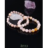 image:imageBivei Natural Crystals Gemstone Healing Stretchy Round Beaded Bracelet  8MM Semi Precious Beads Bracelet Handmade Spiritual Jewelry Gift for Women MenEnhance Positive Energy8mm Pink Jasper  Sakura Agate Positive Energy  Love
