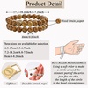 image:imageBivei Natural Crystals Gemstone Healing Stretchy Round Beaded Bracelet  8MM Semi Precious Beads Bracelet Handmade Spiritual Jewelry Gift for Women MenEnhance Positive Energy8mm Wood Grain Jasper Stability  Strength